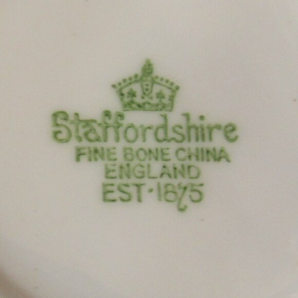 Staffordshire Tea Cup and Saucer Hand Painted Pink Roses Heavy Gold Gilt    I249 - Picture 10 of 10